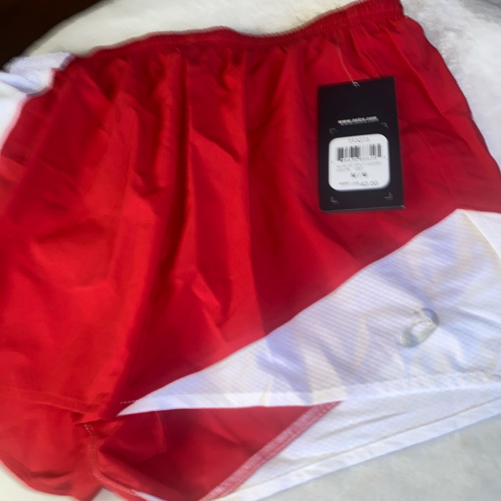 Red and White Athletic Shorts